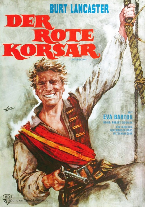 The Crimson Pirate - German Movie Poster