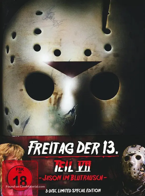 Friday The 13th Part Vii The New Blood 1988 German Blu Ray Movie Cover