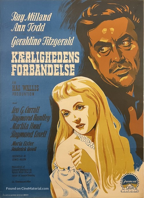 So Evil My Love - Danish Movie Poster