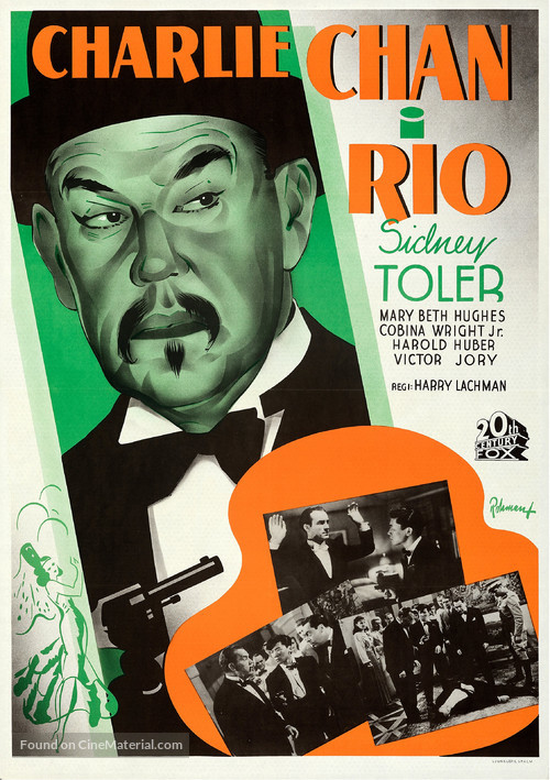 Charlie Chan in Rio - Swedish Movie Poster