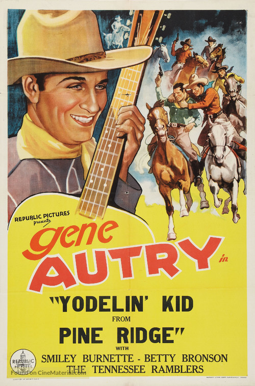 Yodelin&#039; Kid from Pine Ridge - Re-release movie poster