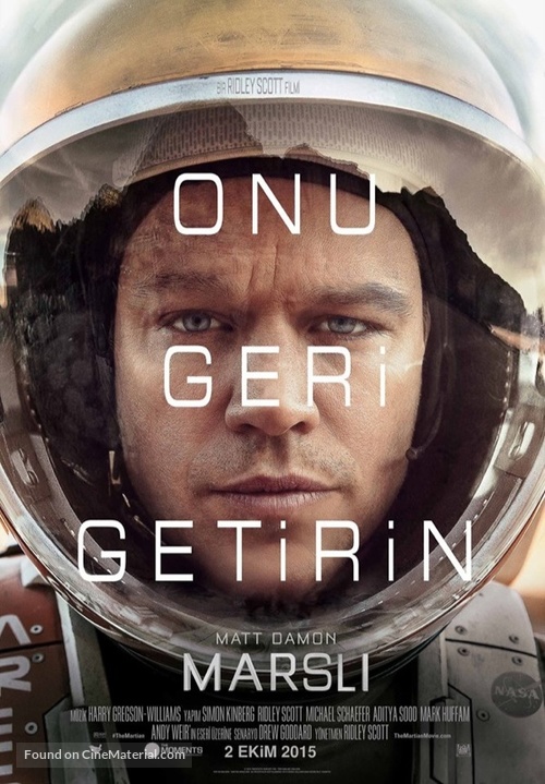 The Martian - Turkish Movie Poster