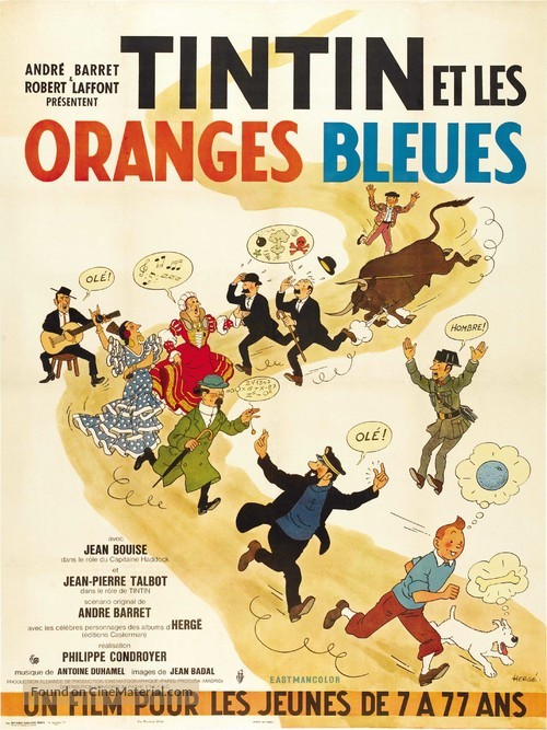 Tintin et les oranges bleues - French Movie Poster