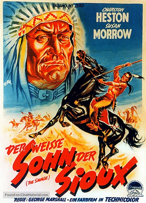 The Savage - German Movie Poster