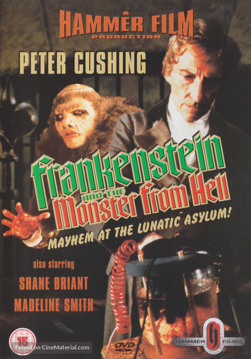 Frankenstein and the Monster from Hell - British DVD movie cover