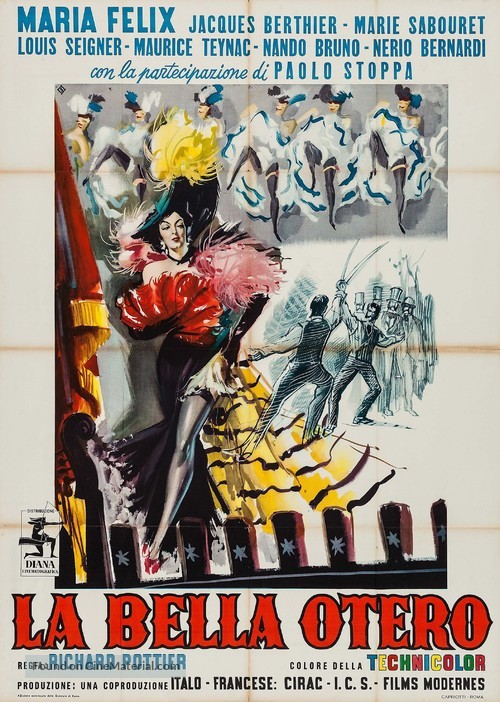 La bella Otero - Italian Movie Poster