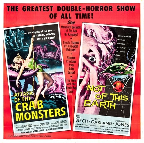 Attack of the Crab Monsters - Combo movie poster