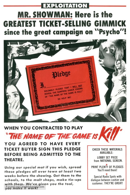 The Name of the Game Is Kill - poster