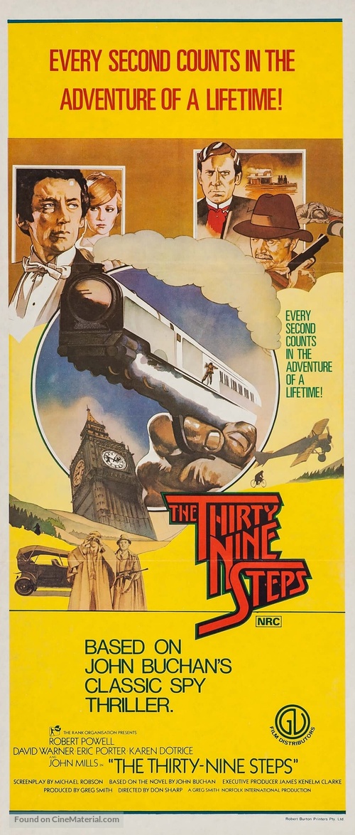 The Thirty Nine Steps - Australian Movie Poster