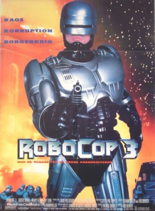 RoboCop 3 - Danish poster