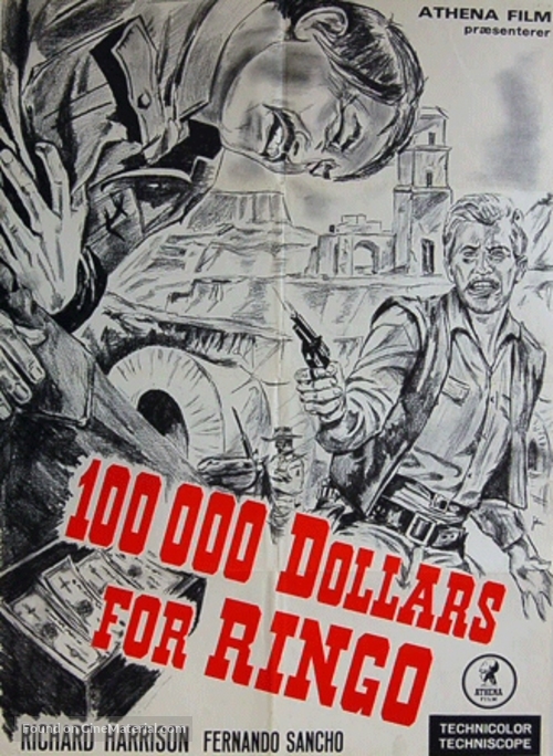 Centomila dollari per Ringo - Danish Movie Poster