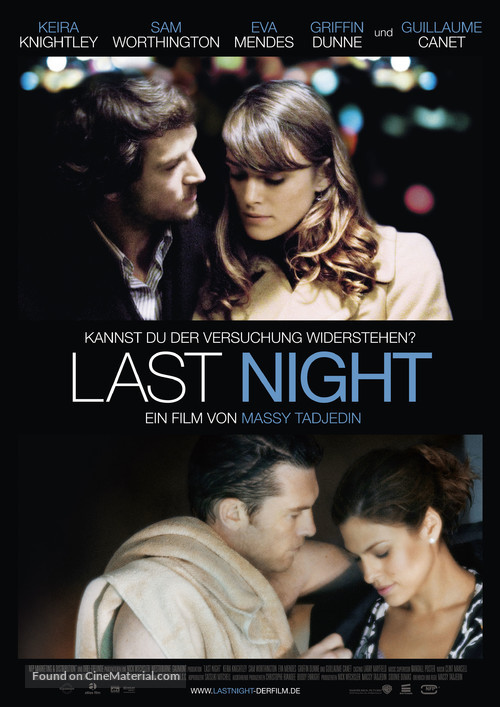 Last Night - German Movie Poster