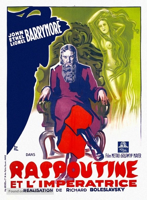 Rasputin and the Empress - French Movie Poster