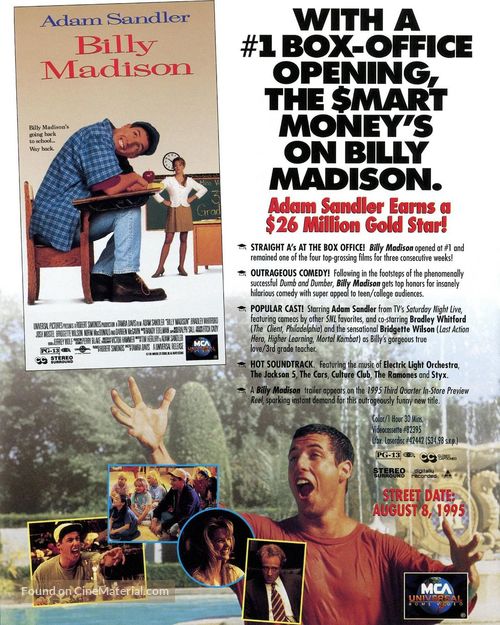 Billy Madison - Video release movie poster