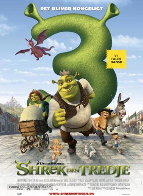 Shrek the Third - Danish Movie Poster