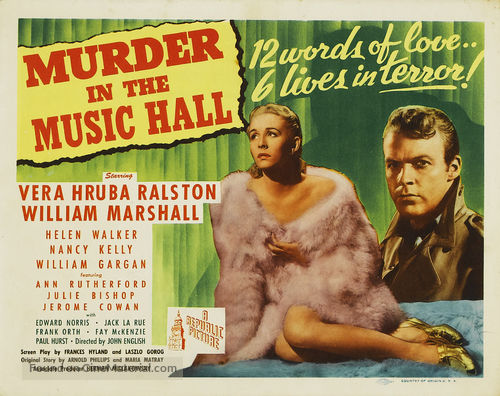 Murder in the Music Hall - Movie Poster