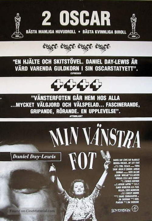 My Left Foot - Swedish Movie Poster