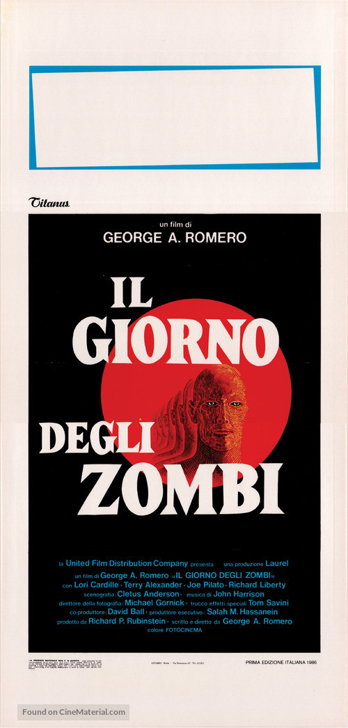 Day of the Dead - Italian Movie Poster