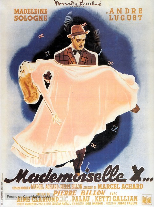 Mademoiselle X - French Movie Poster