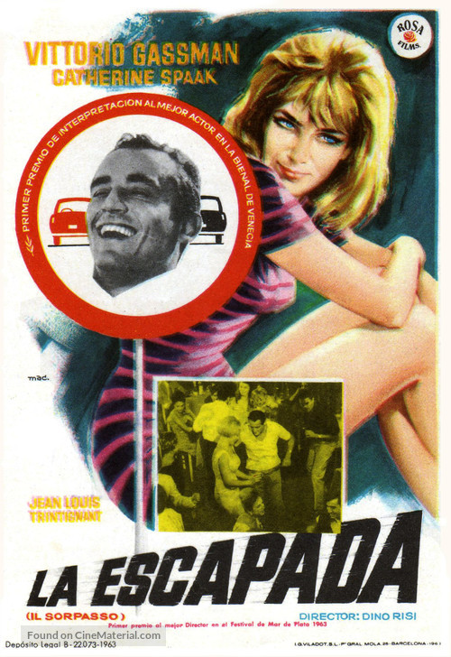 Il sorpasso - Spanish Movie Poster