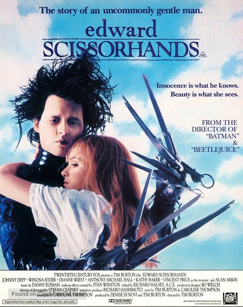 Edward Scissorhands - Australian Movie Poster