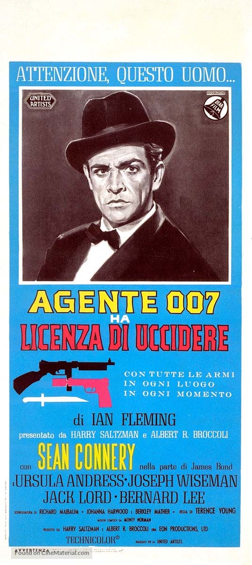 Dr. No (1962) Italian movie poster