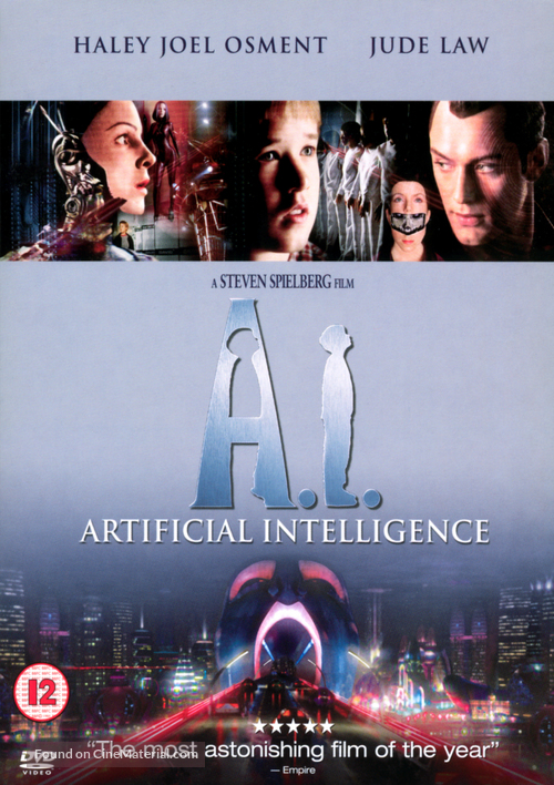 Artificial Intelligence: AI - British DVD movie cover