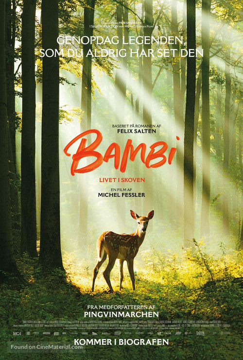 Bambi, L&#039;histoire d&#039;une vie dans les bois - Danish Movie Poster