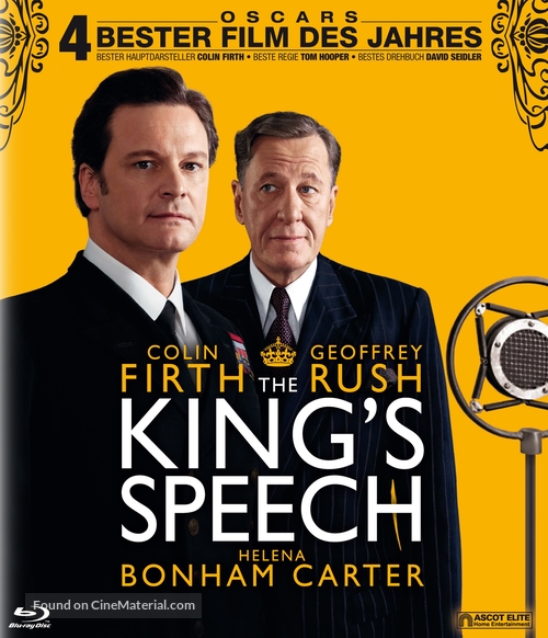 The King&#039;s Speech - Swiss Blu-Ray movie cover