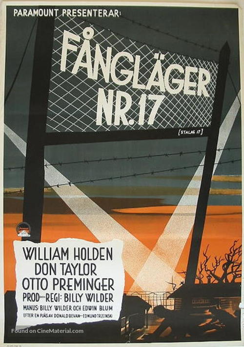 Stalag 17 - Swedish Movie Poster