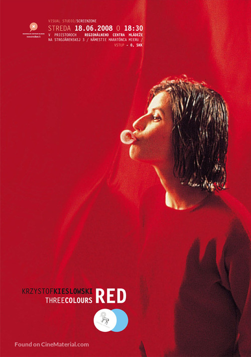 Trois couleurs: Rouge - Slovak Movie Poster