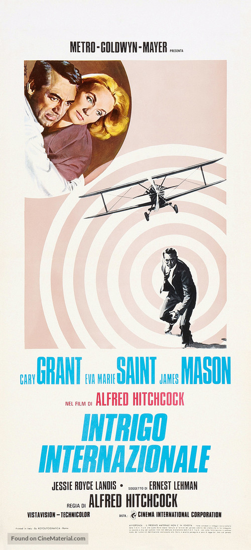 North by Northwest - Italian Re-release movie poster