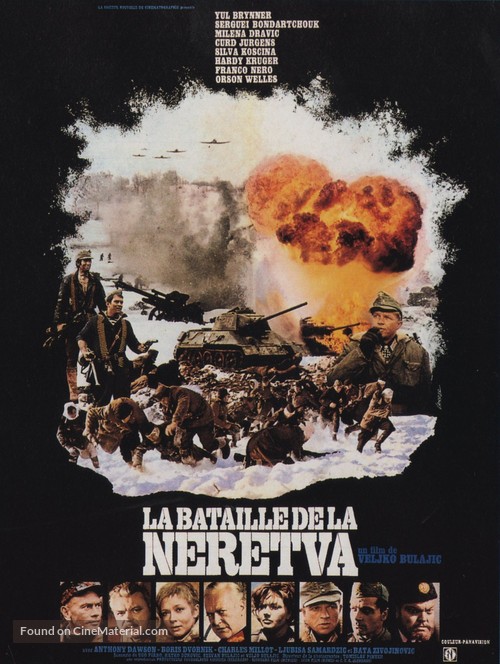 Bitka na Neretvi - French Movie Poster