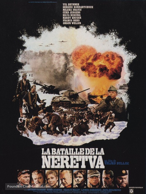 Bitka na Neretvi - French Movie Poster