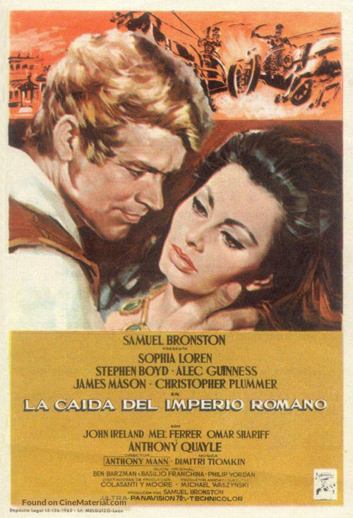 The Fall of the Roman Empire - Spanish Movie Poster