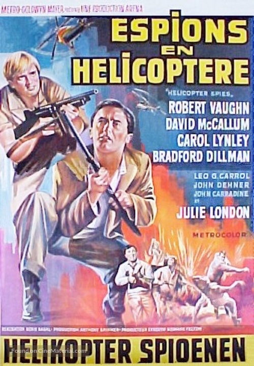 The Helicopter Spies - Belgian Movie Poster