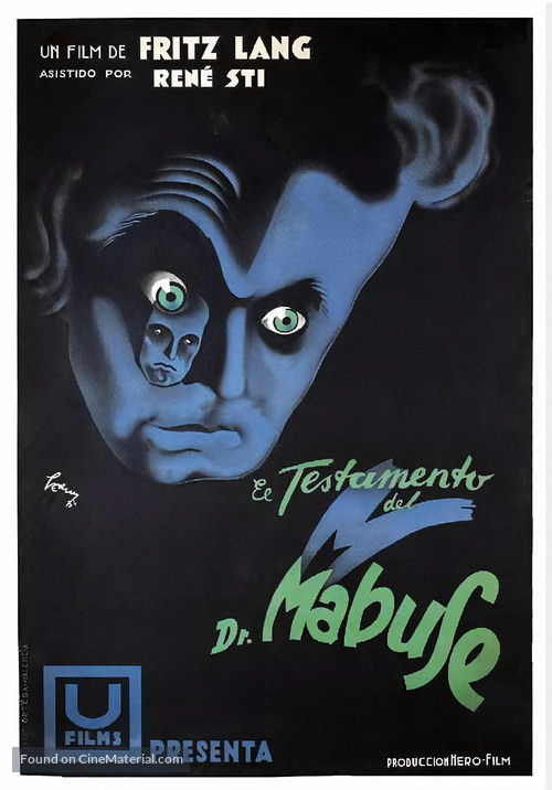 Das Testament des Dr. Mabuse - Spanish Movie Poster