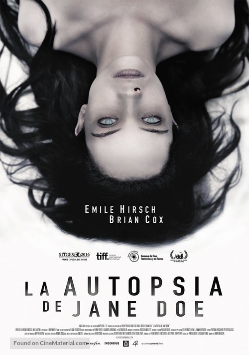 The Autopsy of Jane Doe - Spanish Movie Poster