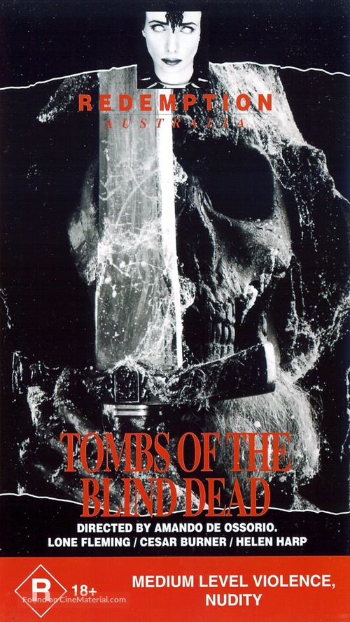 La noche del terror ciego - Australian VHS movie cover