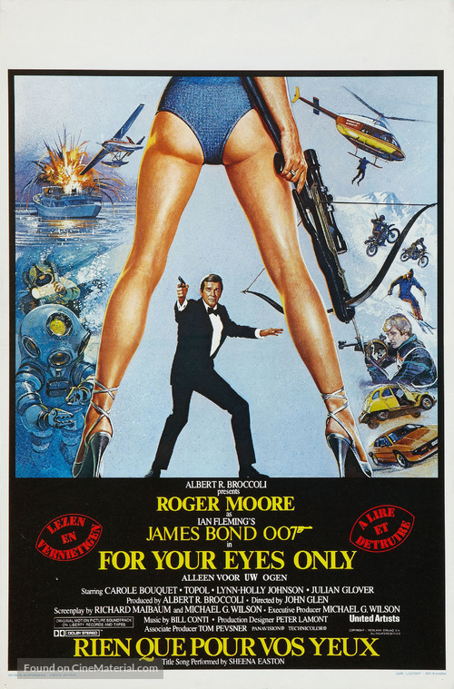 For Your Eyes Only - Belgian Movie Poster