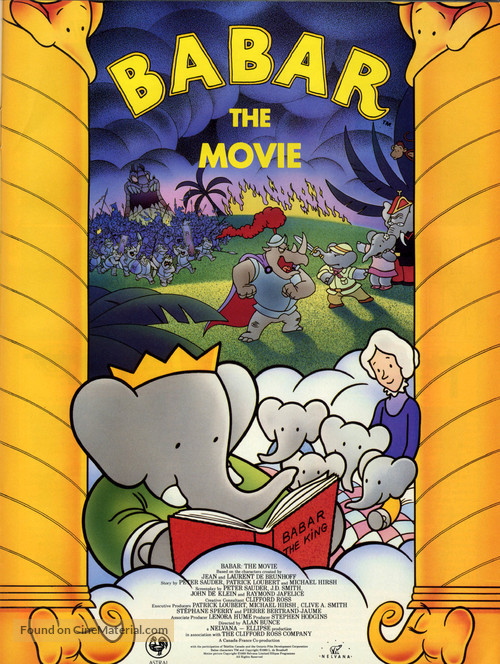 Babar: The Movie - Canadian Movie Poster