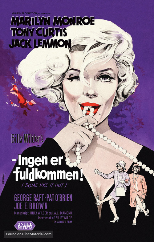 Some Like It Hot - Danish Movie Poster