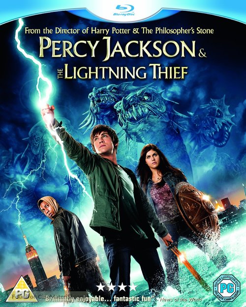 Percy Jackson &amp; the Olympians: The Lightning Thief - British Blu-Ray movie cover