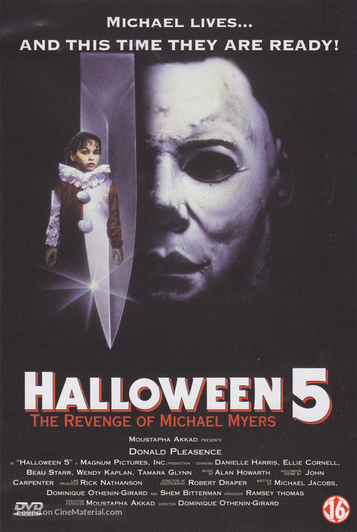 Halloween 5: The Revenge of Michael Myers - Dutch DVD movie cover