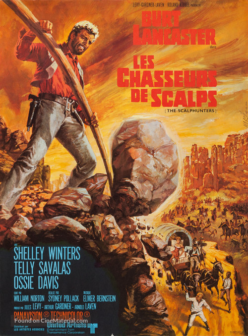The Scalphunters - French Movie Poster