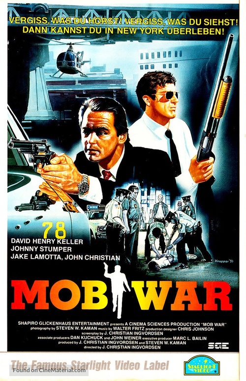 Mob War - German VHS movie cover