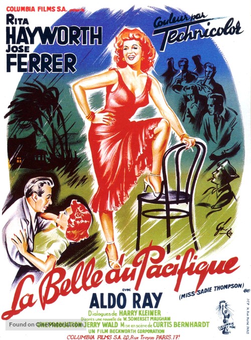 Miss Sadie Thompson - French Movie Poster