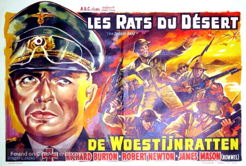 The Desert Rats - Belgian Movie Poster