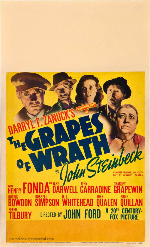 The Grapes of Wrath - Theatrical movie poster