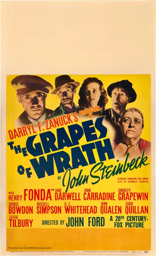 The Grapes of Wrath theatrical poster